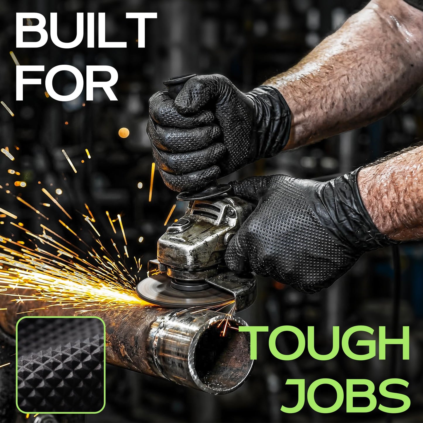 UYKKE SuSwel Series 8 Mil Black Nitrile Gloves — 1000 Count