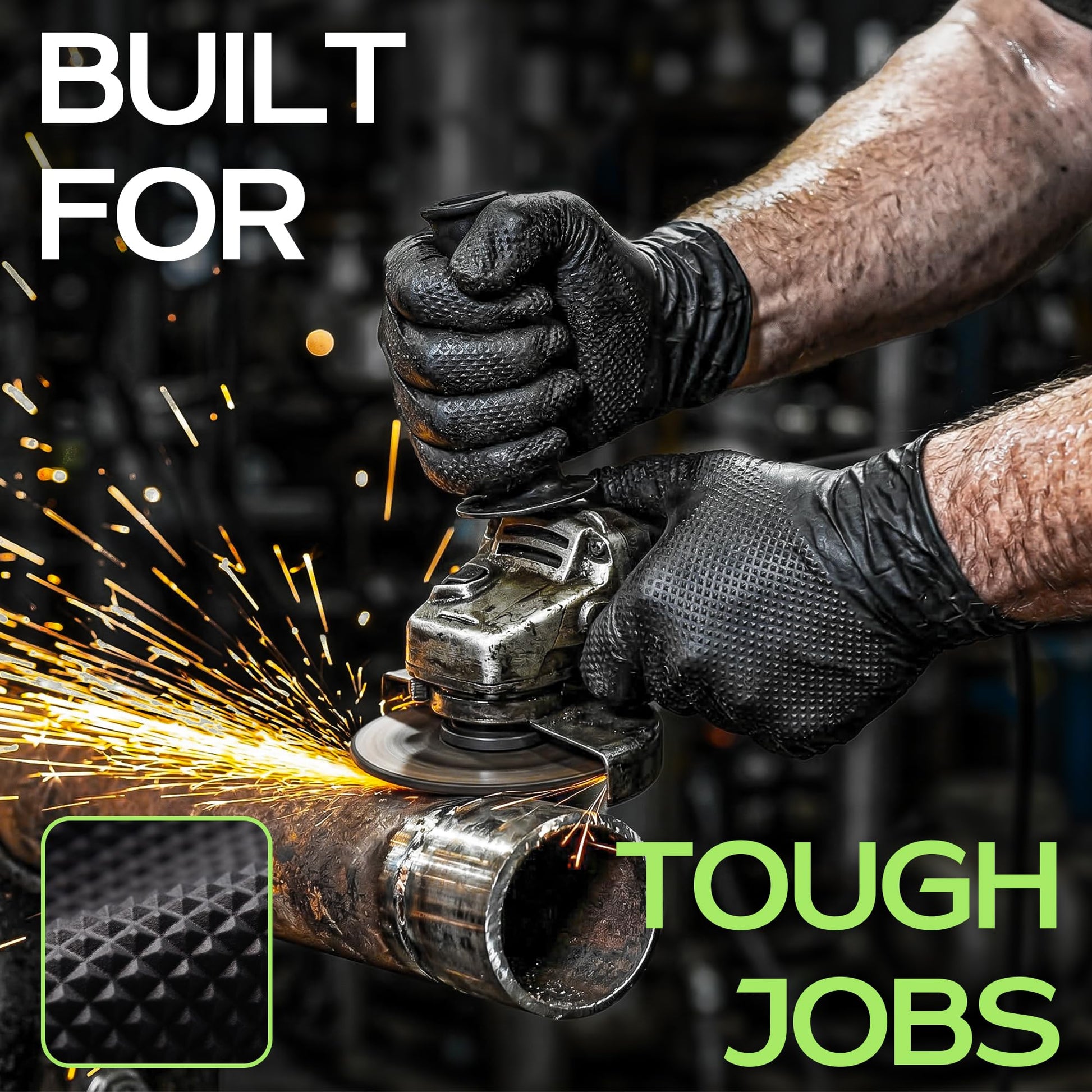 UYKKE SuSwel Series 8 Mil Black Nitrile Gloves — 1000 Count
