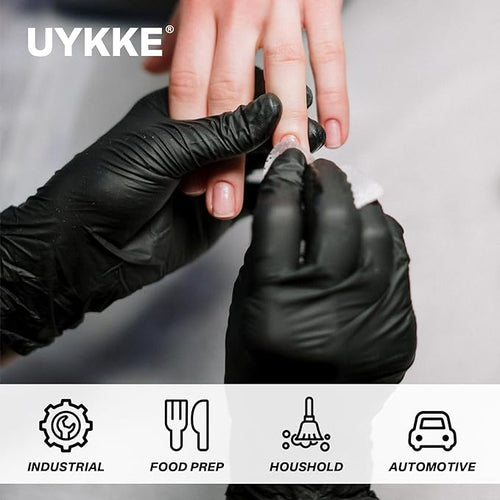 Heavy Duty 7mil Black Nitrile Gloves