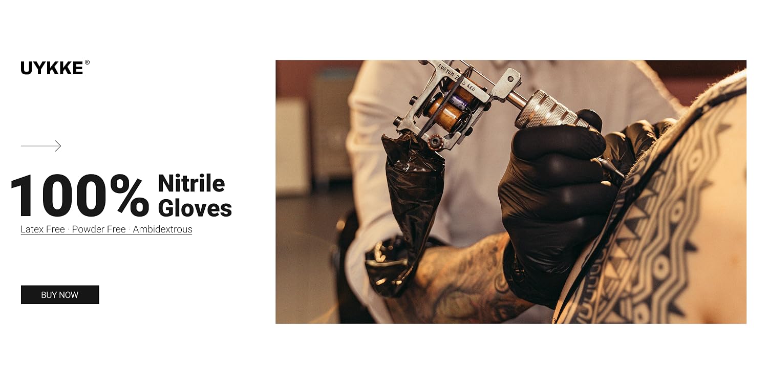 100% nitrile gloves for professional tattoo work